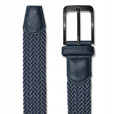 PASEK Pleciony MĘSKI do Spodni LUKE Elastyczny Gumowy GRANATOWY Pako Jeans - Pakojeans.pl