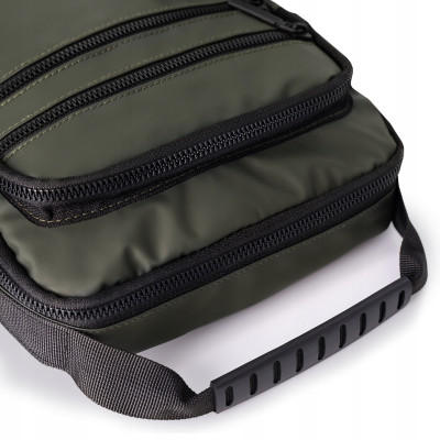 TORBA Męska na RAMIĘ Duża Saszetka na Pasku z Uchwytem ZIELONA Pako Jeans - Pakojeans.pl