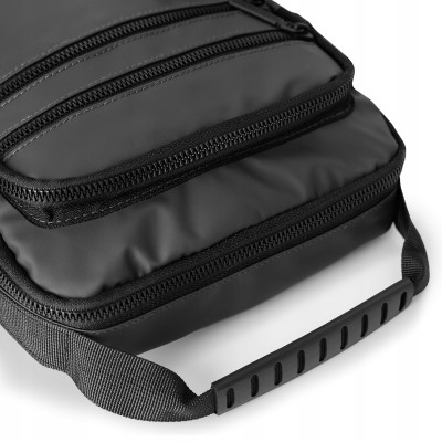 TORBA Męska na RAMIĘ Duża Saszetka na Pasku z Uchwytem SZARA Pako Jeans - Pakojeans.pl