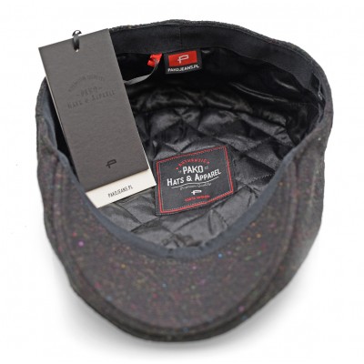 Kaszkiet Męski Zimowy Ocieplany Czapka PREMIUM 100% WEŁNIANA Pako Jeans - Pakojeans.pl
