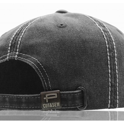 CZAPKA z Daszkiem Bejsbolówka Męska Bawełniana CZARNA Vintage Pako Jeans - Pakojeans.pl