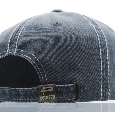 CZAPKA z Daszkiem Bejsbolówka Męska Bawełniana GRANATOWA Vintage Pako Jeans - Pakojeans.pl