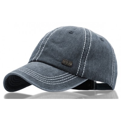 CZAPKA z Daszkiem Bejsbolówka Męska Bawełniana GRANATOWA Vintage Pako Jeans - Pakojeans.pl