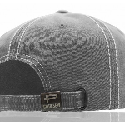 CZAPKA z Daszkiem Bejsbolówka Męska Bawełniana SZARA Vintage Pako Jeans - Pakojeans.pl