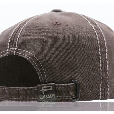 CZAPKA z Daszkiem Bejsbolówka Męska Bawełniana BRĄZOWA Vintage Pako Jeans - Pakojeans.pl