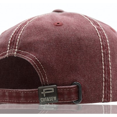 CZAPKA z Daszkiem Bejsbolówka Męska Bawełniana BORDOWA Vintage Pako Jeans - Pakojeans.pl