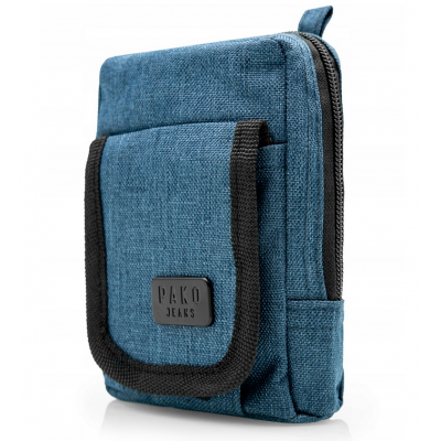 MINI SASZETKA do paska etui na drobiazgi klucze GRANATOWA Pako Jeans - Pakojeans.pl