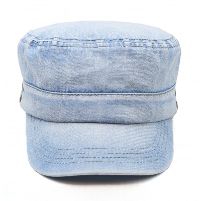 Czapka męska z daszkiem PATROLÓWKA dżinsowa BŁĘKITNA Pako Jeans - Pakojeans.pl