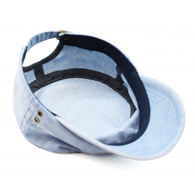 Czapka męska z daszkiem PATROLÓWKA dżinsowa BŁĘKITNA Pako Jeans - Pakojeans.pl