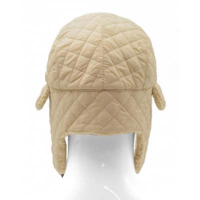 Czapka Zimowa USZATKA Pilotka Pikowana Męska Damska ECRU Pako Jeans - Pakojeans.pl